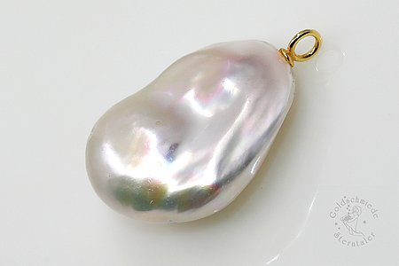 Anhänger aus 925 Silber (vergoldet) mit Süßwasserperle