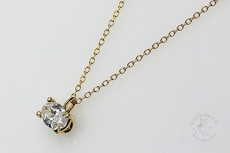 Halsschmuck in 585 Gold mit Diamant