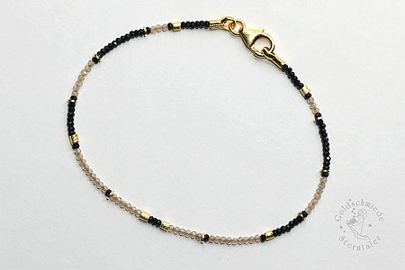 Armband aus 925 Silber (vergoldet) mit Spinell und Zirkon