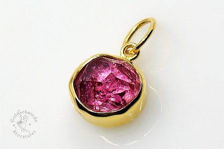 Anhänger in 925 Silber, 750 Gold mit Turmalin