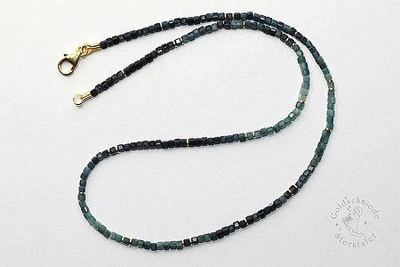 Halsschmuck in 925 Silber (vergoldet) mit Turmalinen