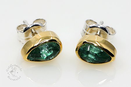 Ohrstecker in 925 Silber, 750 Gold mit Turmalinen