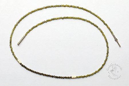 Halsschmuck in 925 Silber (vergoldet) mit Peridot